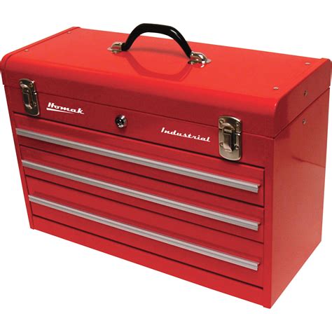 20 wide 3 drawer metal tool box red black|big red tool box.